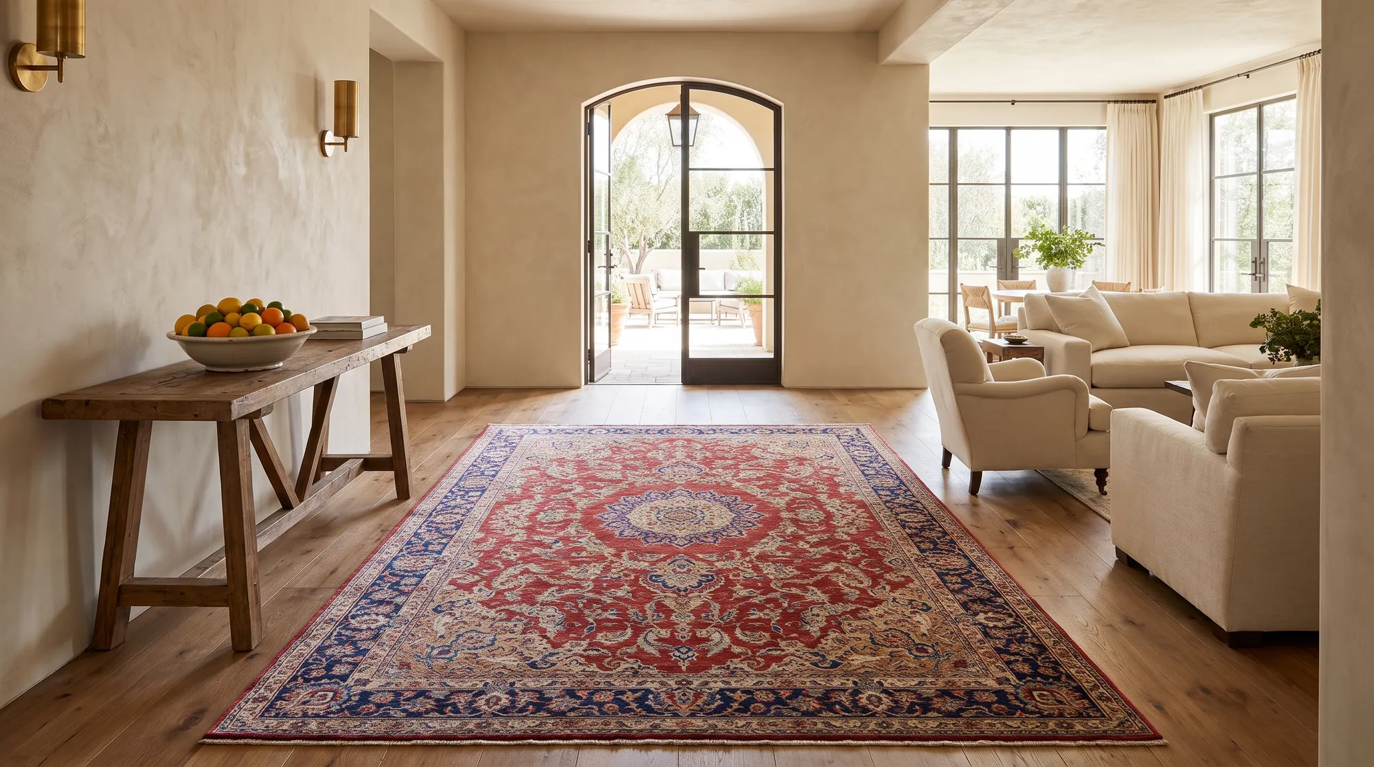 Rugs styled in a Brisbane room